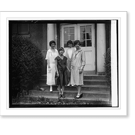 Historic Print, Florence Schroeder (center)., 8/13/26, 18" x 24"