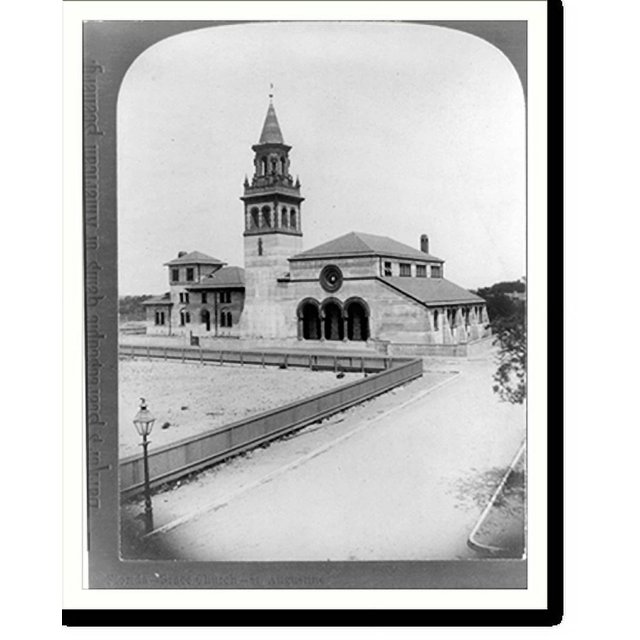 Historic Print, Florida Grace Church St. Augustine, 16" x 20