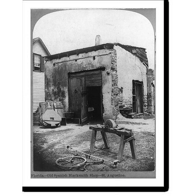 Historic Print, Florida Old Spanish Blacksmith Shop St. Augustine