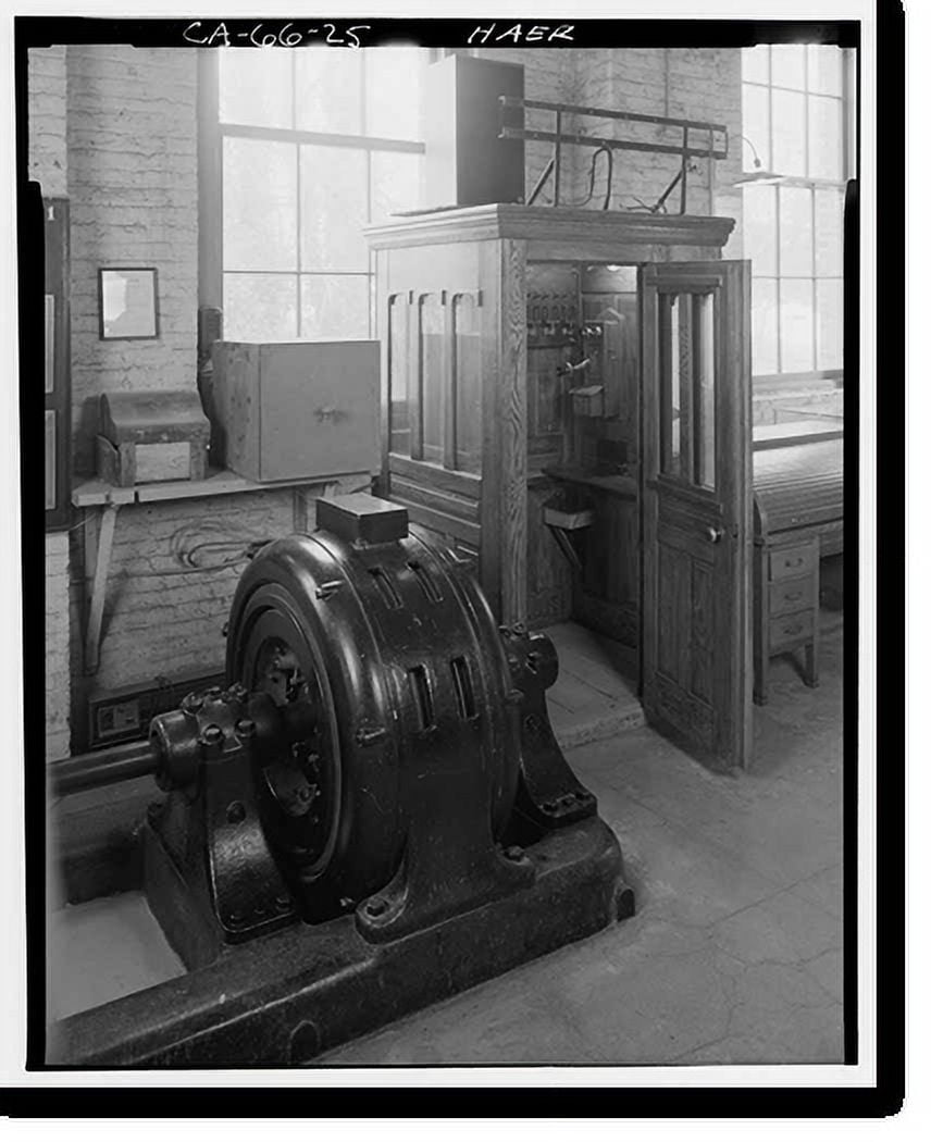 Historic Print, Folsom Powerhouse, Adjacent to American River, Folsom