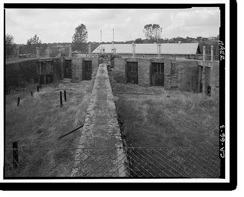 Historic Print, Folsom Powerhouse, Adjacent to American River, Folsom
