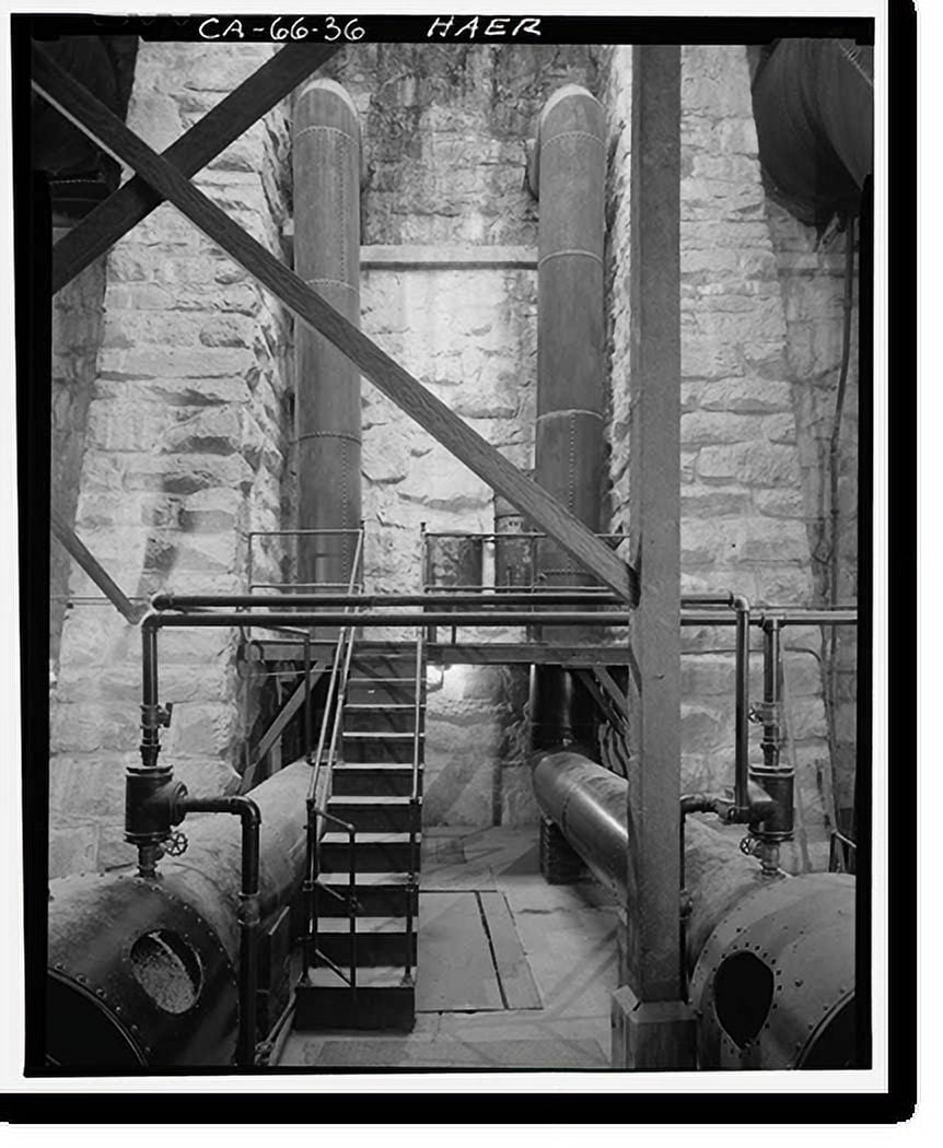 Historic Print, Folsom Powerhouse, Adjacent to American River, Folsom