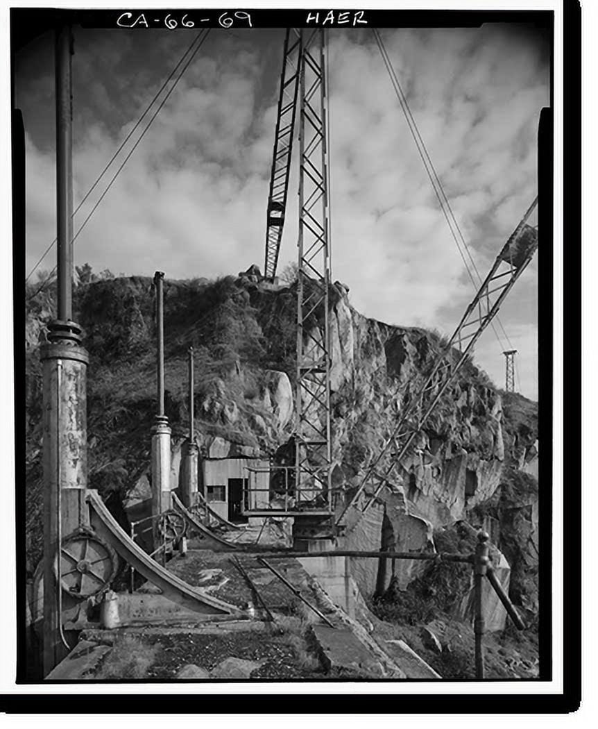 Historic Print, Folsom Powerhouse, Adjacent to American River, Folsom