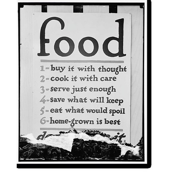 Historic Print, Food Administration poster - 2, 18" x 24"