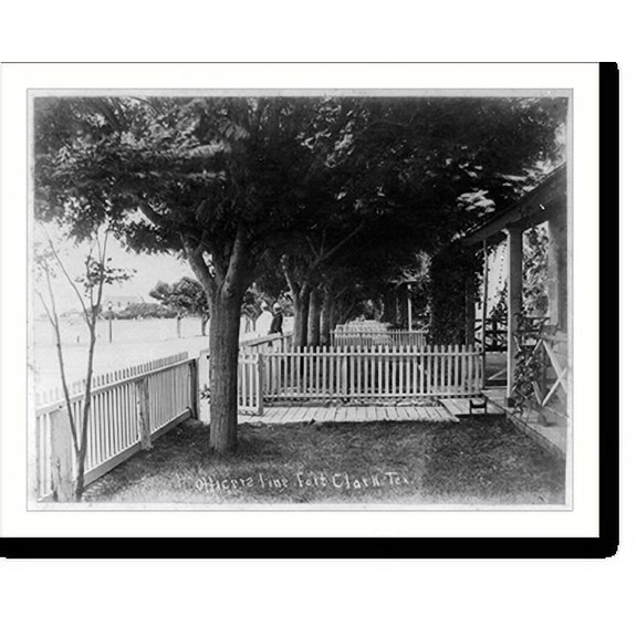 Historic Print, [Fort Clark, Tex., ca. 188-: Officers' line, Fort Clark, Tex."]", 16" x 20"