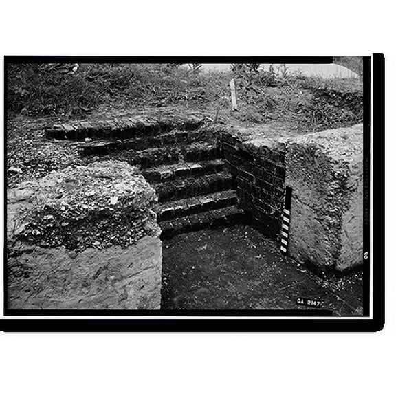 Historic Print, Fort Frederica, John Callwell House (Ruins), Lot No. 3, North Ward, Saint Simons Island, Glynn County, GA - 8, 16" x 20"