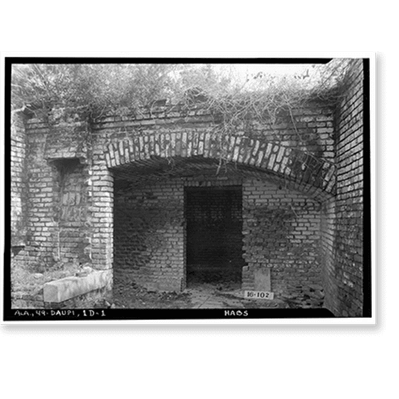 Historic Print, Fort Gaines, Smithy, Dauphin Island, Mobile County, AL, 18" x 24"