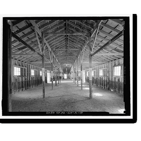 Historic Print, Fort Huachuca, Cavalry Stable, Clarkson Road, Sierra Vista vicinity, Cochise County, AZ - 10, 18" x 24"