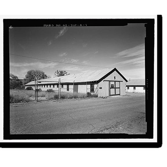 Historic Print, Fort Huachuca, Cavalry Stable, Clarkson Road, Sierra Vista vicinity, Cochise County, AZ - 23, 16" x 20"