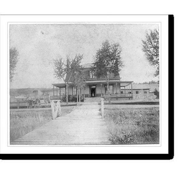 Historic Print, Fort Meade, South Dakota: Commanding Officer's Quarters (summer), 18" x 24"