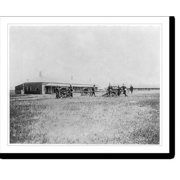 Historic Print, Fort Meade, South Dakota: Firing the national salute, Fourth of July, 18" x 24"