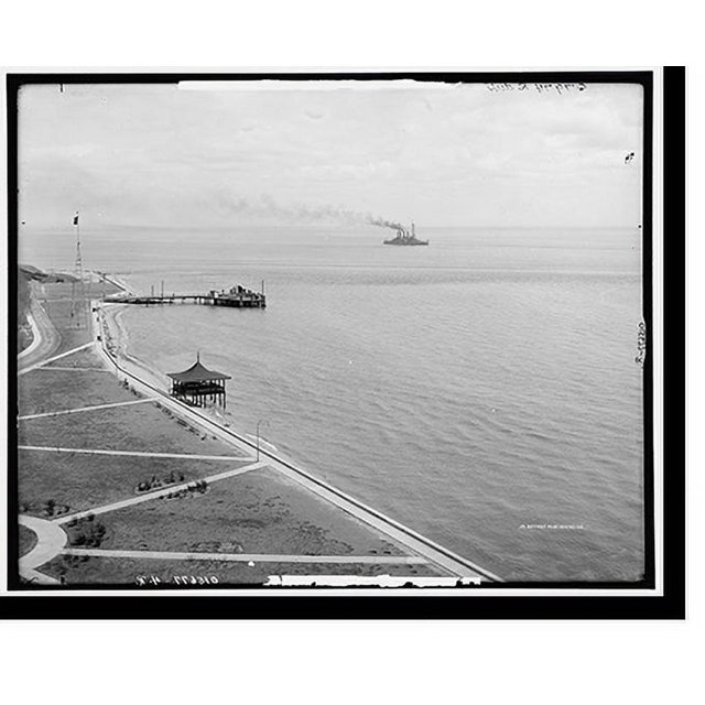 Historic Print, Fort Monroe and entrance to Hampton Roads, Va., 16" x