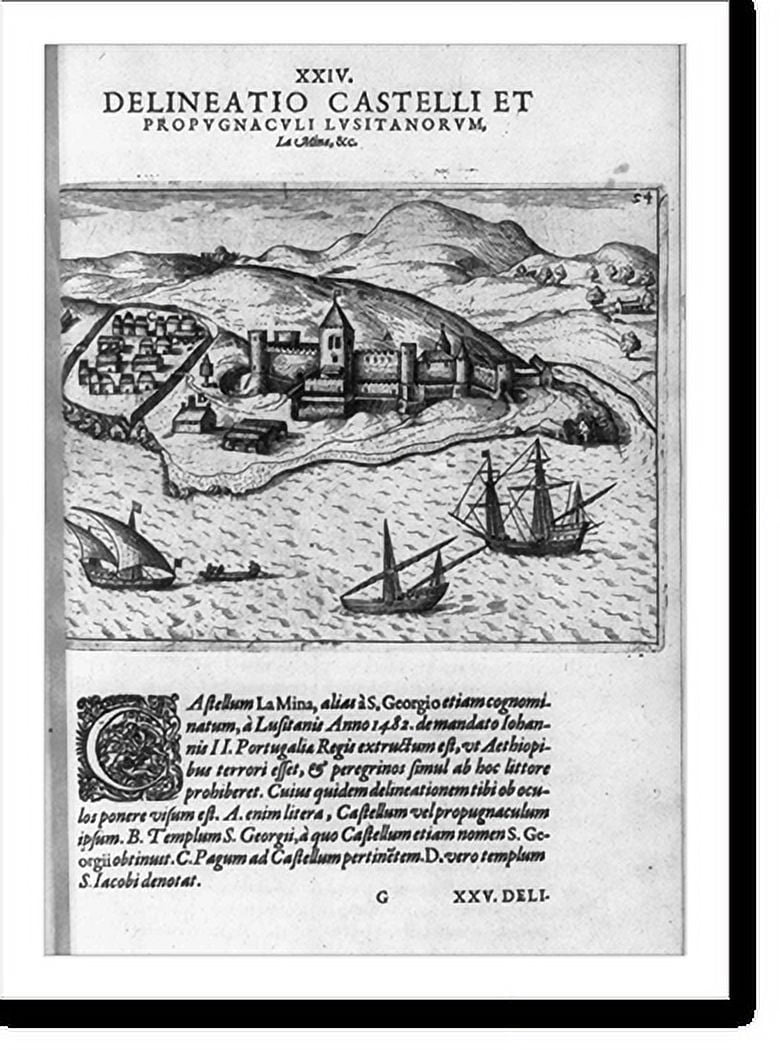 Historic Print, Fort St. Elmina, Gold Coast, Africa, 16" x 20