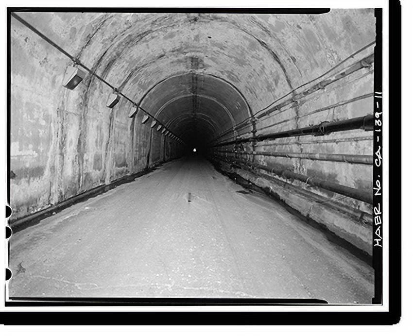 Historic Print, Forts BakerBarry Tunnel, Under Lime Point Ridge on