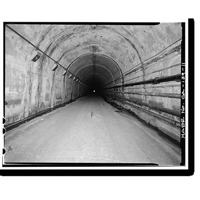 Historic Print, Forts BakerBarry Tunnel, Under Lime Point Ridge on