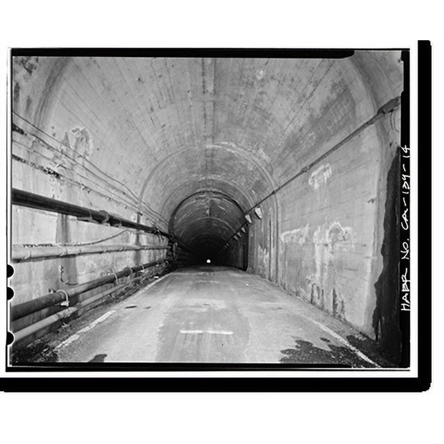 Historic Print, Forts BakerBarry Tunnel, Under Lime Point Ridge on