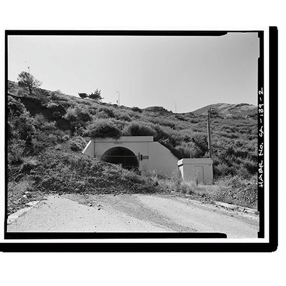 Historic Print, Forts Baker-Barry Tunnel, Under Lime Point Ridge on Bunker Road, Sausalito vicinity, Marin County, CA - 2, 16" x 20"