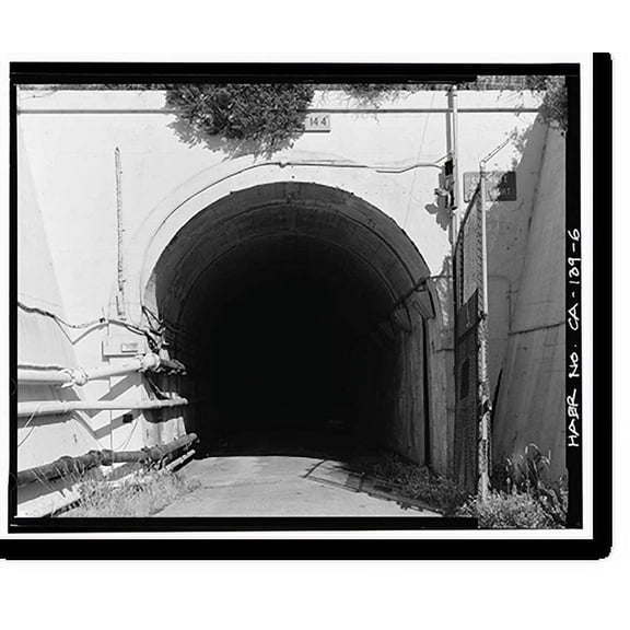Historic Print, Forts Baker-Barry Tunnel, Under Lime Point Ridge on Bunker Road, Sausalito vicinity, Marin County, CA - 6, 16" x 20"