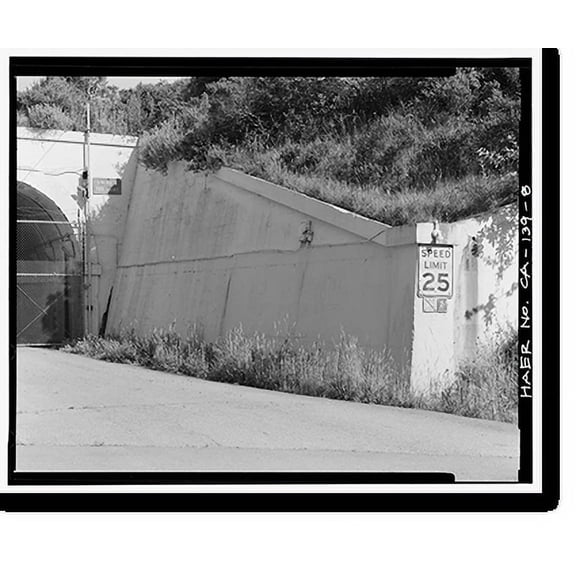 Historic Print, Forts Baker-Barry Tunnel, Under Lime Point Ridge on Bunker Road, Sausalito vicinity, Marin County, CA - 8, 18" x 24"