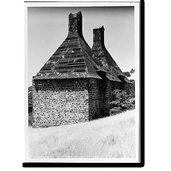 Historic Print, Fountain Grove Hop Kilns, Santa Rosa vicinity, Sonoma County, CA - 3, 16" x 20"