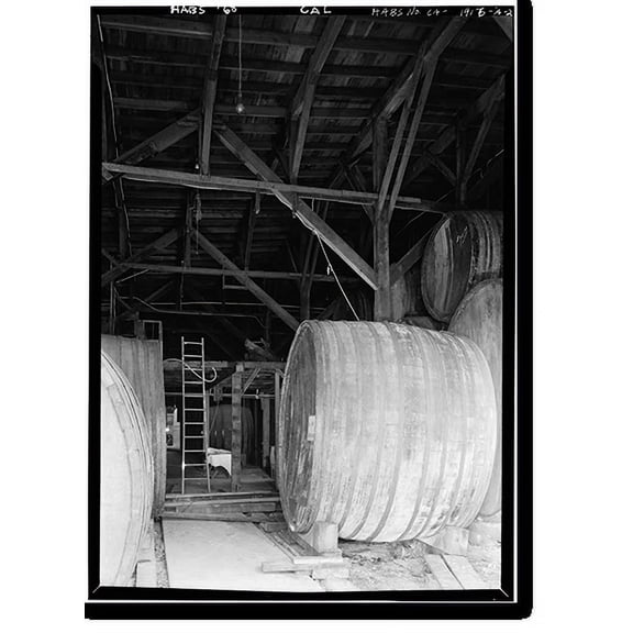 Historic Print, Fountain Grove Winery, Vat Buildings, Santa Rosa vicinity, Sonoma County, CA - 2, 18" x 24"