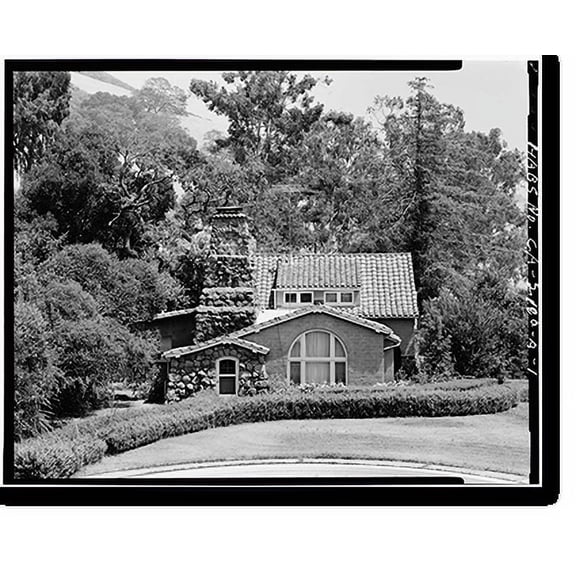 Historic Print, Fountain Oaks, Guest House, 15835 Carey Avenue, Morgan Hill, Santa Clara County, CA, 16" x 20"