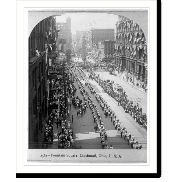 Historic Print, Fountain Square, Cincinnati, Ohio, 16" x 20"