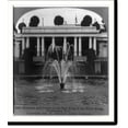 Historic Print, Fountain and portico at the East Wing of the White