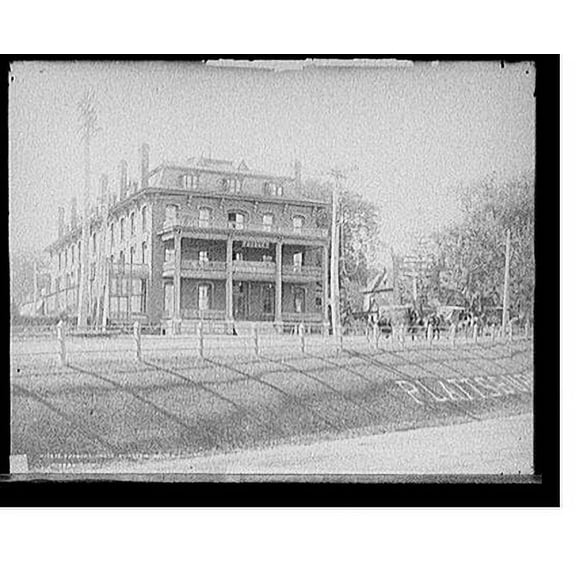 Historic Print, Fouquet House and D. & H. R.R. station, Plattsburgh, N.Y. - 2, 18" x 24"