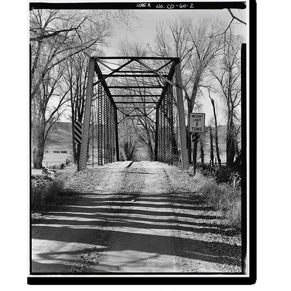 Historic Print, Four Mile Bridge, Spanning Elk River on County Road 42, Steamboat Springs vicinity, Routt County, CO - 2, 18" x 24"