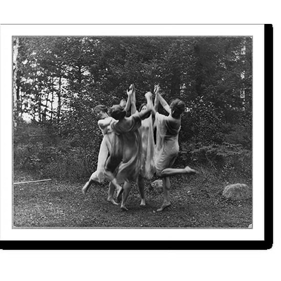 Historic Print, Four dancing figures, 16" x 20"