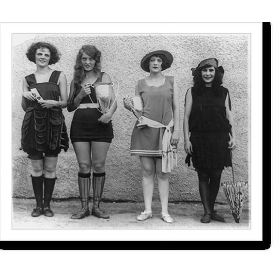 Historic Print, [Four prize winners in annual beauty show, Washington Bathing Beach, Washington, D.C.], 16" x 20"