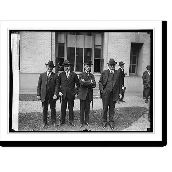 Historic Print, Francis C. Jenkins, David Sarnoff[?] Geo. O. Squier, Sec. Hoover, 10/7/24, 16" x 20"