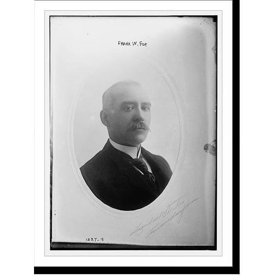 Historic Print, Frank W. Fox (an oval portrait), 18" x 24"