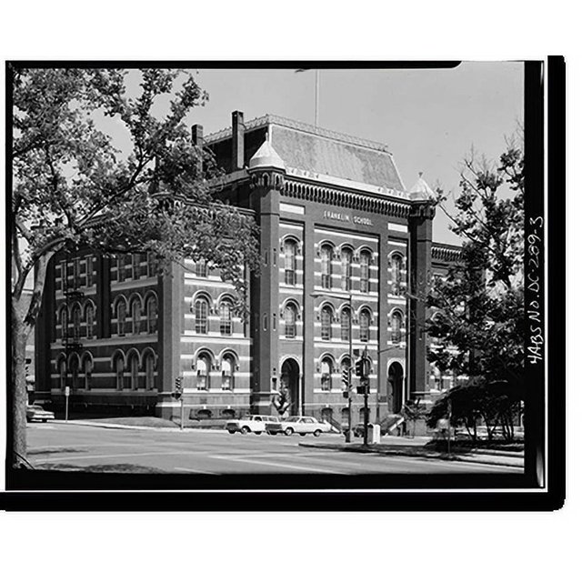 Historic Print, Franklin School, Thirteenth & K Streets Northwest