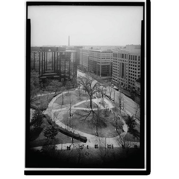 Historic Print, Franklin Square, Washington, District of Columbia, DC - 3, 18" x 24"