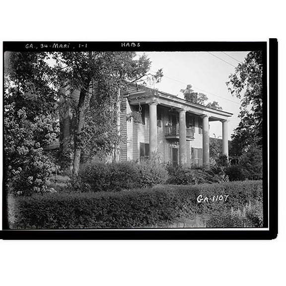 Historic Print, Fraser-Couper House, Marietta, Cobb County, GA, 18" x 24"