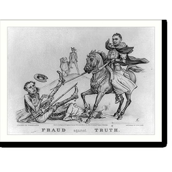 Historic Print, Fraud against truth, 16" x 20"