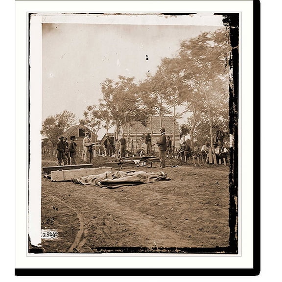 Historic Print, Fredericksburg Virginia. Burial of Federal dead - 2, 16" x 20"