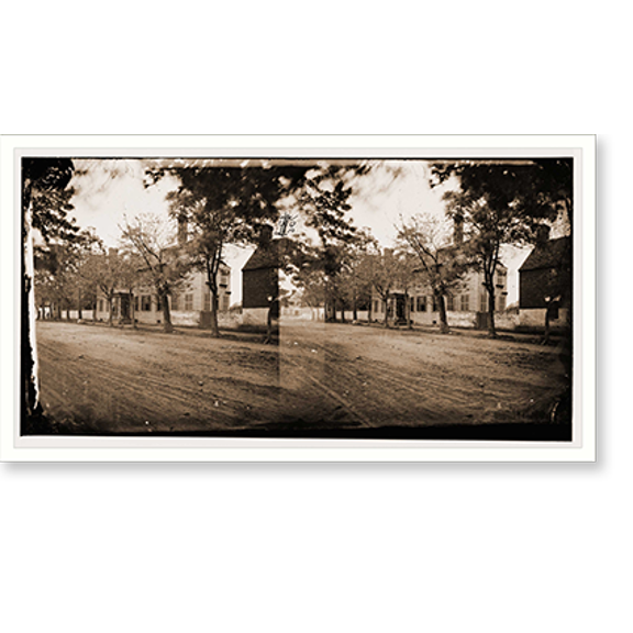 Historic Print, Fredericksburg Virginia. Headquarters of U.S. Sanitary Commission, 18" x 24"