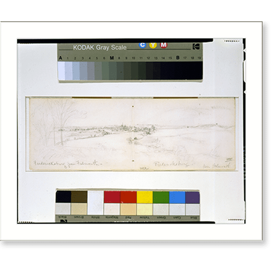 Historic Print, Fredericksburg from Falmouth - 3, 18" x 24"