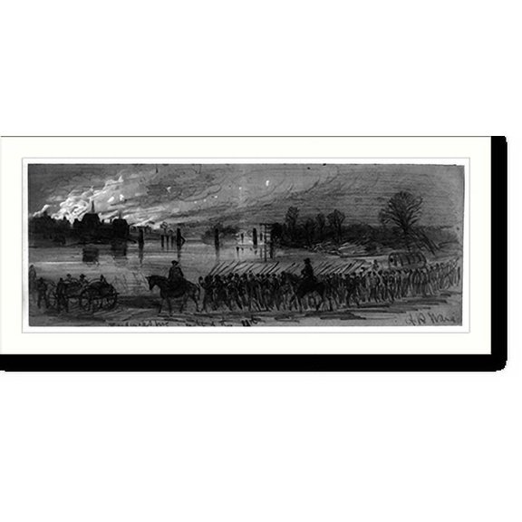 Historic Print, Fredericksburg, night of the 11th - 2, 18" x 24"
