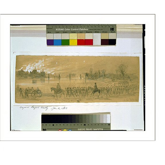 Historic Print, Fredericksburg, night of the 11th - 3, 18" x 24"