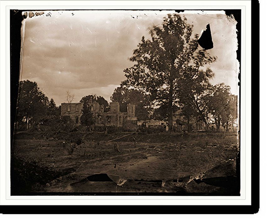 Historic Print, Frediericksburg Virginia (vicinity). The Barnard house