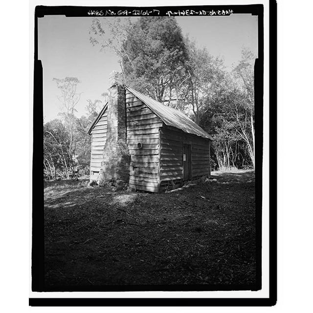 Historic Print, Free Cabin, State Route 121-u.s. Highway 25-peach 