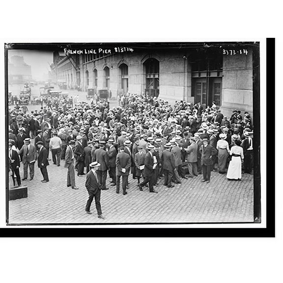 Historic Print, French Line Pier, 16" x 20"
