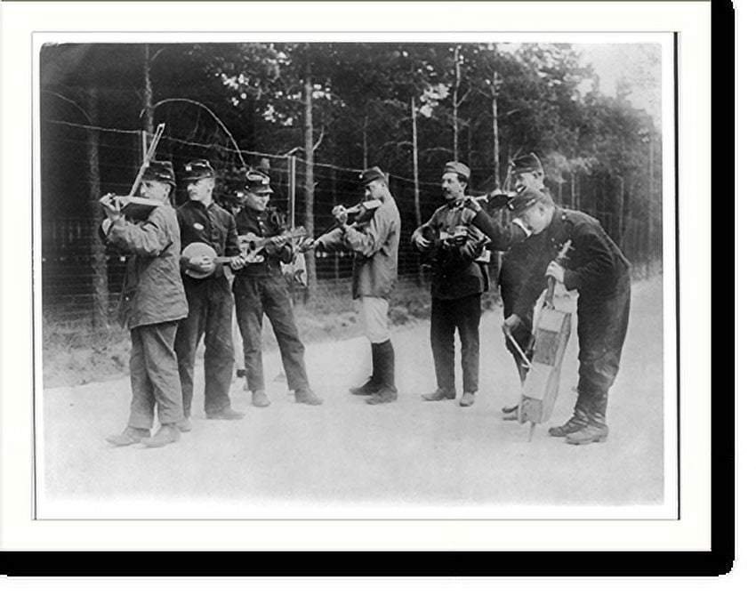 Historic Print, [French P.O.W's from Konigsbruck camp playing homemade