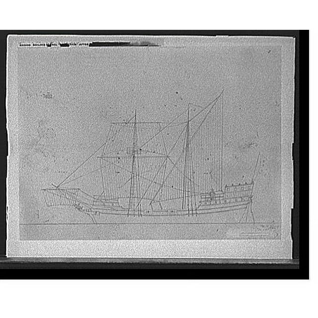 Historic Print, [French] Sailing vessel Griffin after [engraving], 16