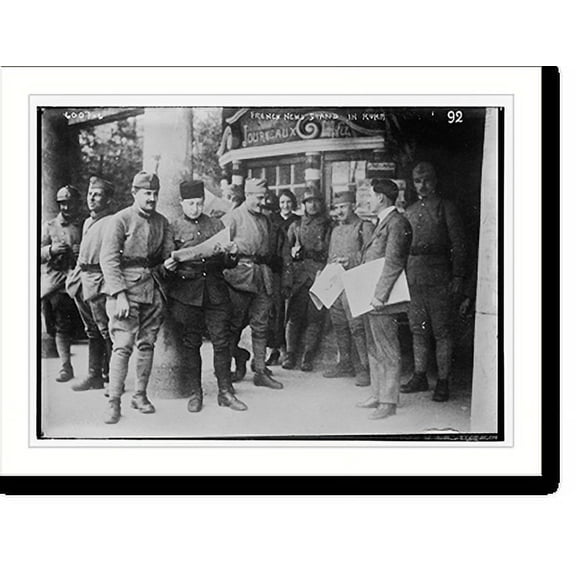 Historic Print, French news-stand in Ruhr, 16" x 20"