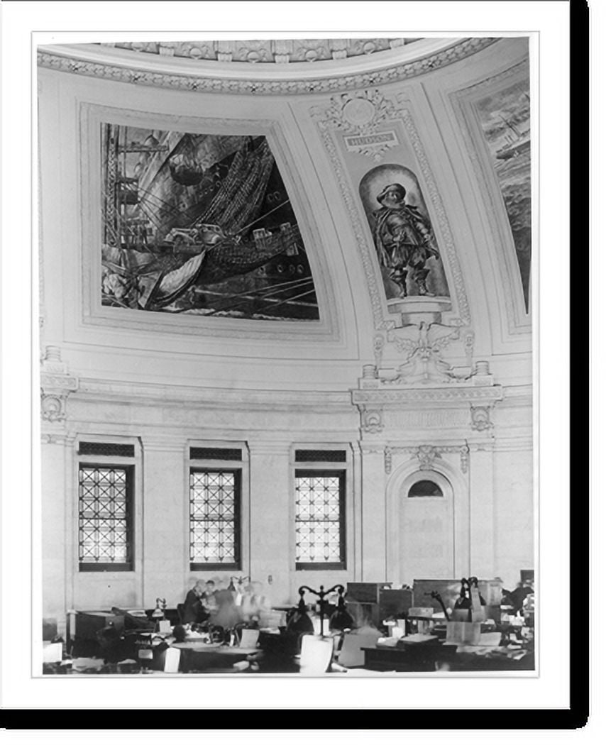 Historic Print, [Frescoes and statues in New York City Customs House